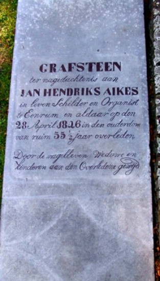 Jan Hendriks Aikes begraafplaats te Eenrum